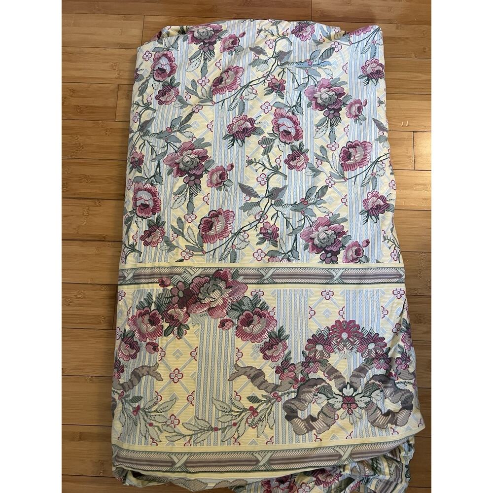 Frette Home Collection Full Duvet Cover Roses Floral 100% Cotton LUXURY Italy